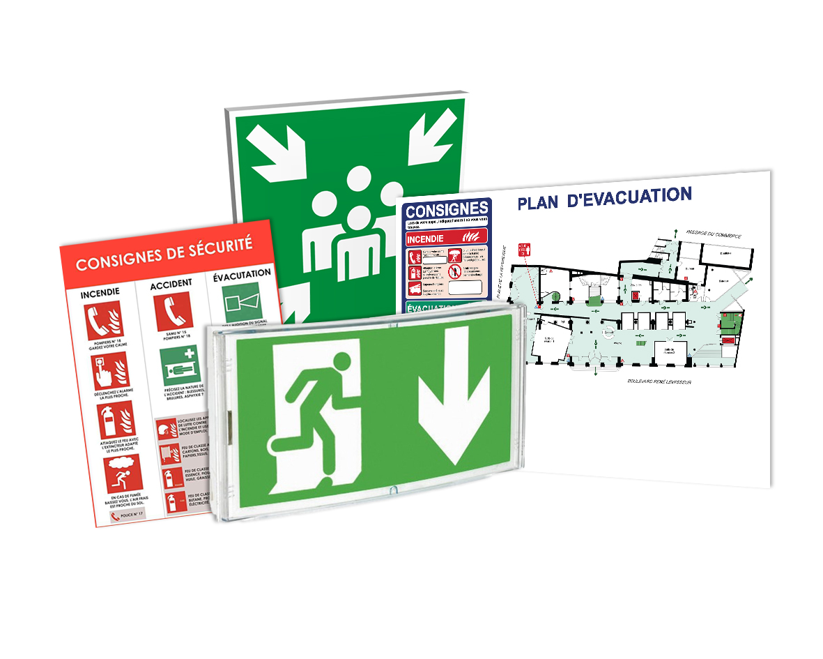 agence aquitaine securite samazan vente plan d'évacuation et signalisation incendie