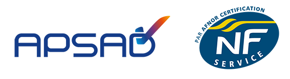 Logo certification APSAD NF service Agence Aquitaine Securite